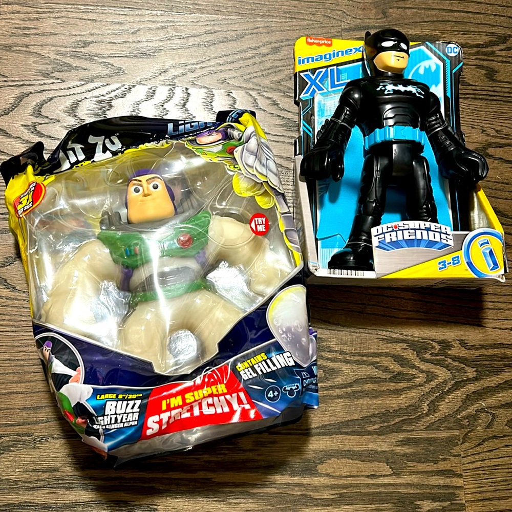 Batman imaginex and stretchy Buzz